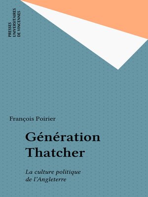 cover image of Génération Thatcher